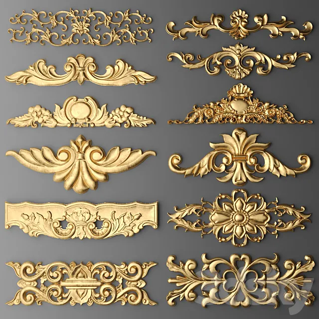 Set stucco decoration 3DModel Set stucco decoration 3DModel