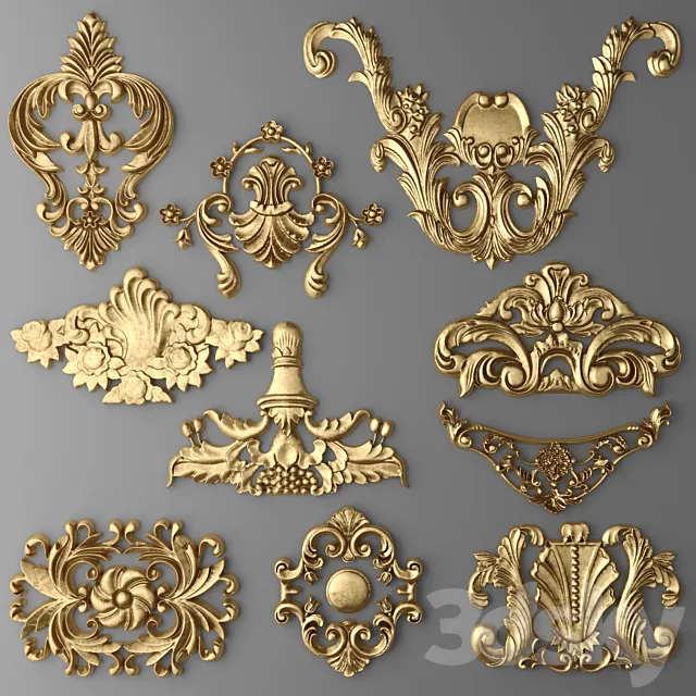 Set stucco decoration 3DModel Set stucco decoration 3DModel