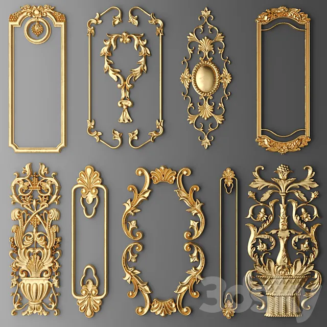 Set stucco decoration. 3DModel Set stucco decoration. 3DModel