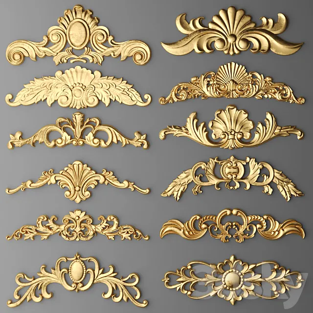 Set stucco decoration 3DModel Set stucco decoration 3DModel