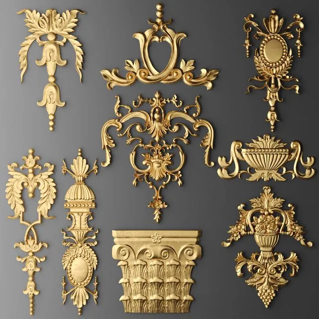 Set stucco decoration 839 3D Model