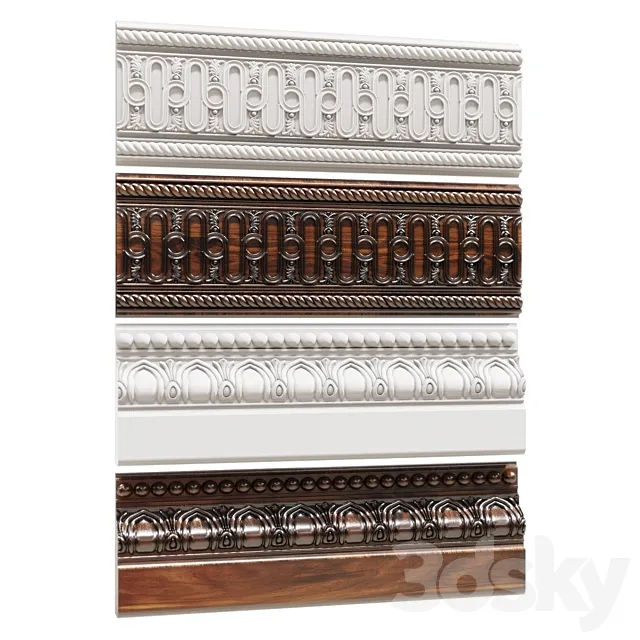 Set stucco moldings. 3DModel Set stucco moldings. 3DModel
