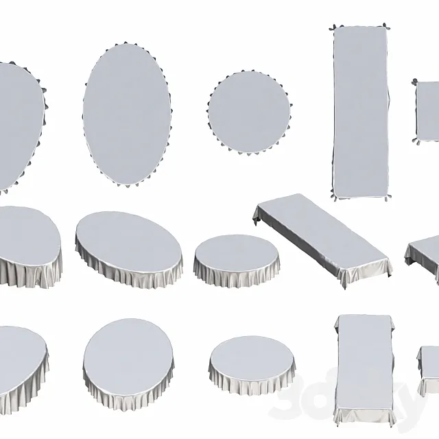 Set tablecloths 3DModel