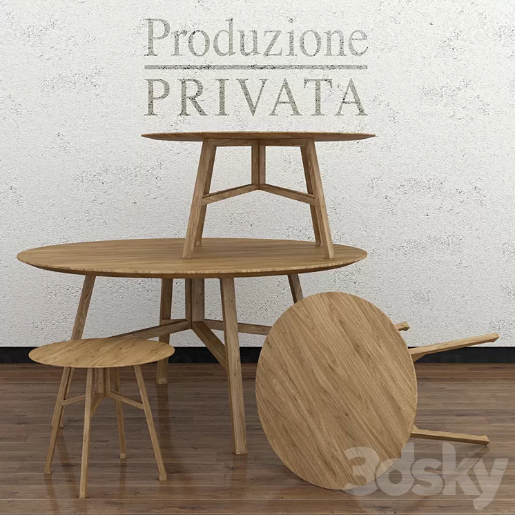 Set tables Benedetto 3D Model Set tables Benedetto 3D Model