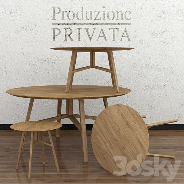 Set tables Benedetto 3DModel Set tables Benedetto 3DModel