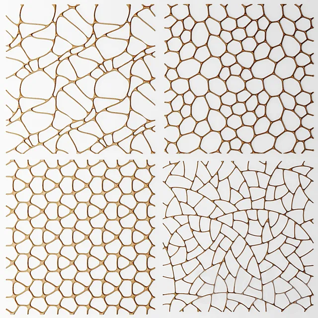 Set. The grille panel.Lattice panel pattern art abstraction decorative interior wall decor 3D Model Set. The grille panel.Lattice panel pattern art abstraction decorative interior wall decor 3D Model