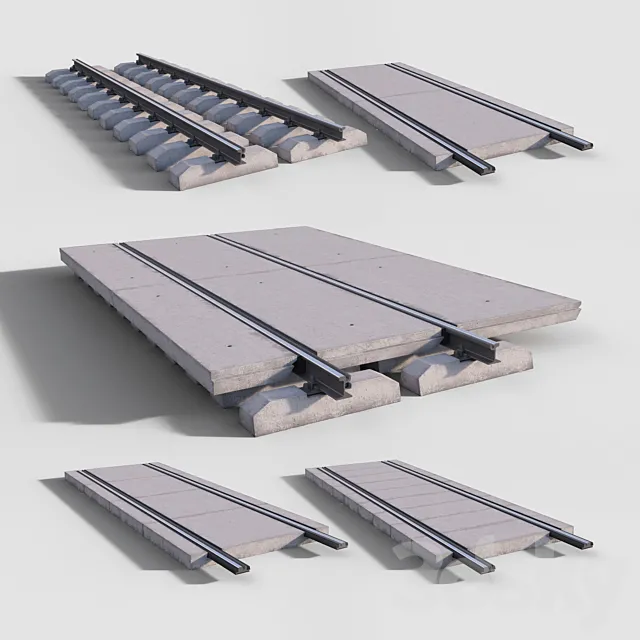 Set tramways 01 3DModel Set tramways 01 3DModel