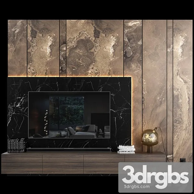 Set TV Wall 04 3D Model Download
