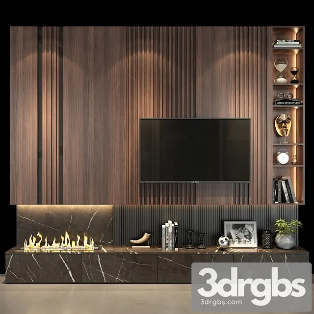Set TV Wall 58 3D Model Download