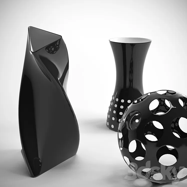 Set vases 3D Model