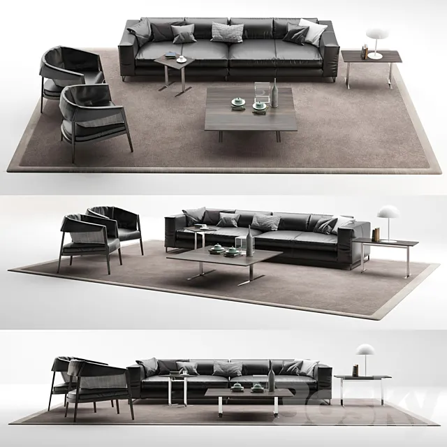Set Vittoria Frigerio Sofa Davis Out 3DModel