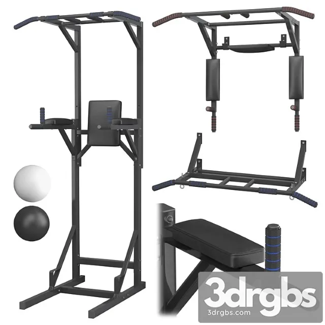 Set – wall horizontal bar, horizontal bar 3 in 1 and full horizontal bar-bars-press