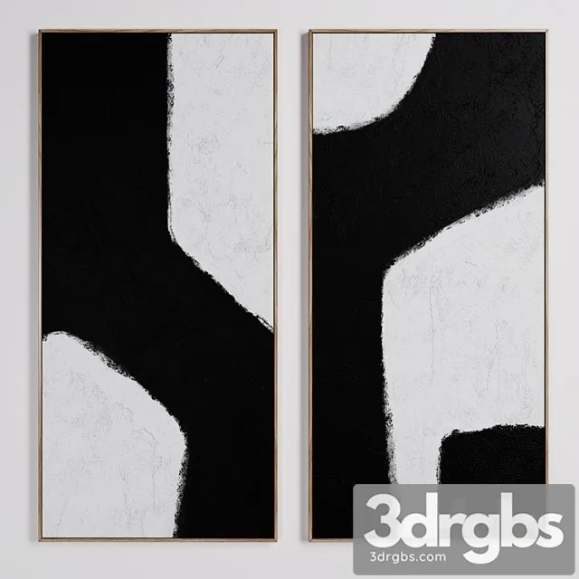 Set Wall Paintings Dopio Am Pm Laredoute 1 3D Model Download