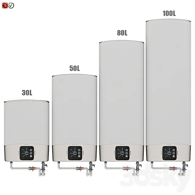 Set Water heater ARISTON ABS Velis EVO PW 3D Model