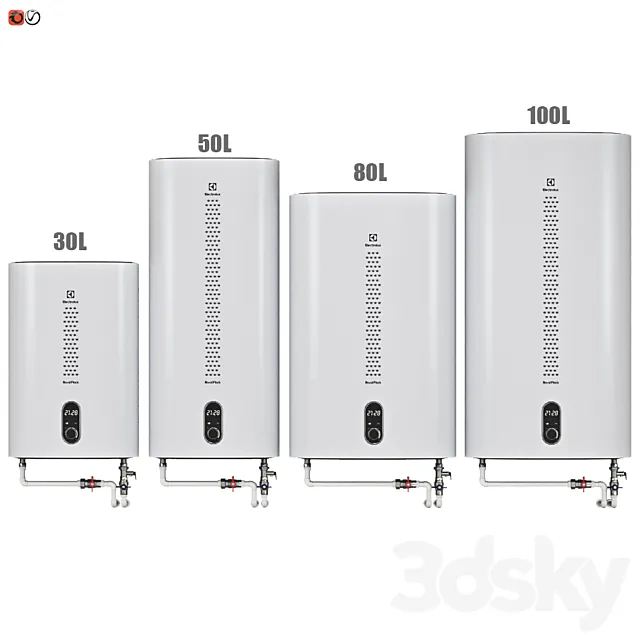 Set Water heater Electrolux EWH Royal Flash 3DModel