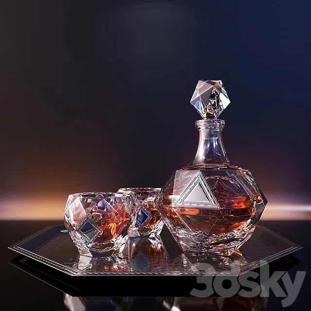 Set whiskey HAVANA 3DModel Set whiskey HAVANA 3DModel
