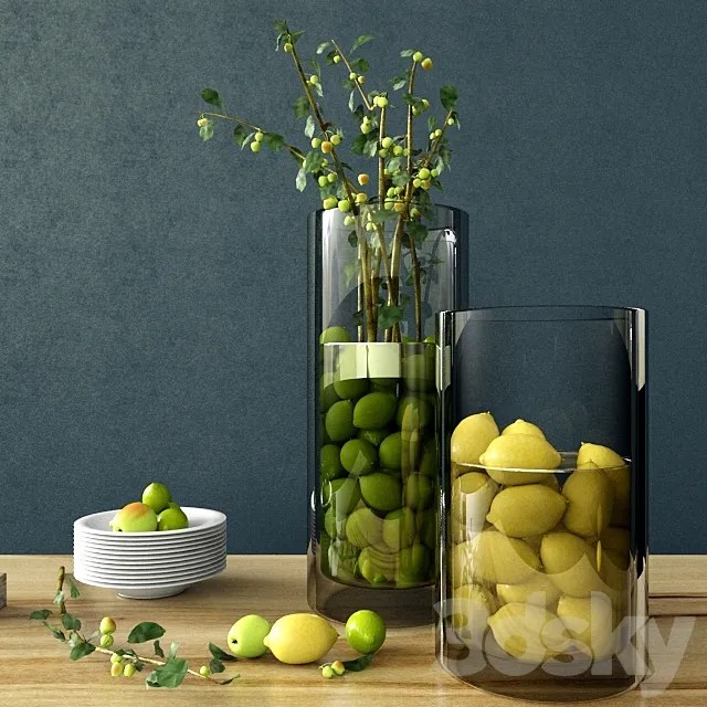 Set with citrus 3DModel