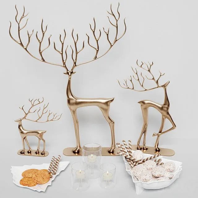 Set with deer 3D Model