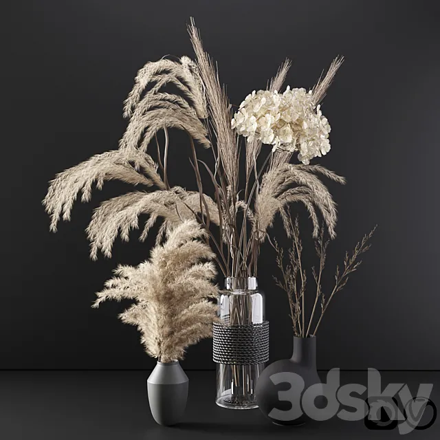 Set with dry plants 3DModel Set with dry plants 3DModel
