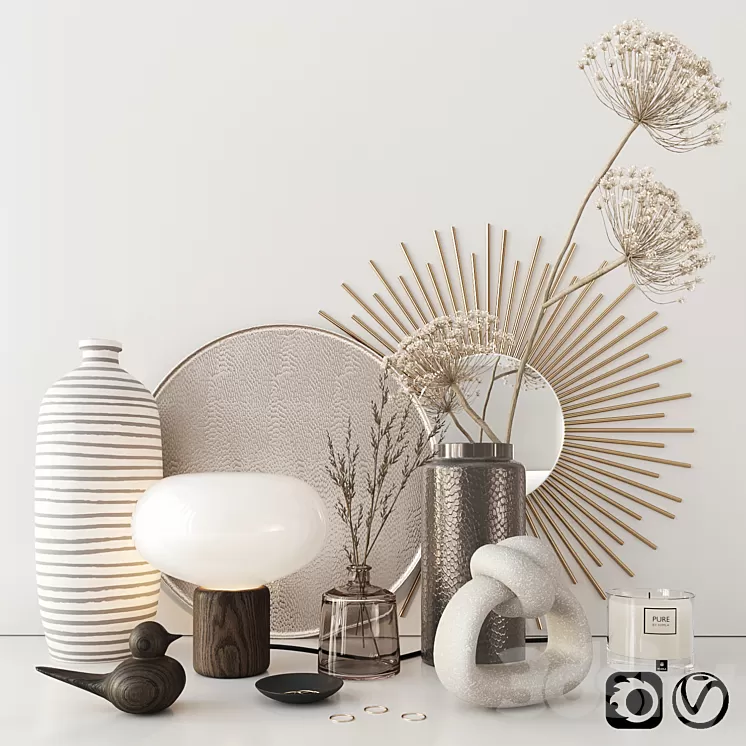 Set with heracleum 3D Model