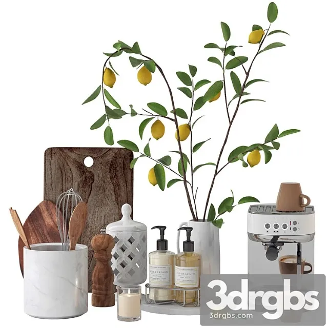 Set with lemon branches