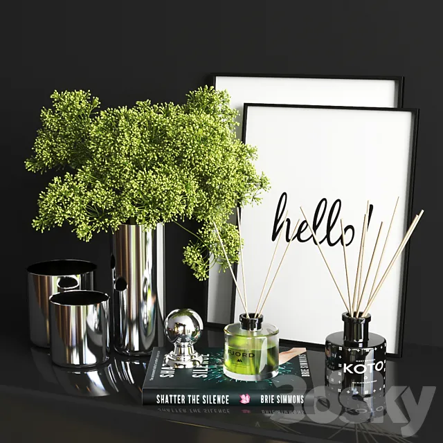 set1214 -green and steel 3DModel