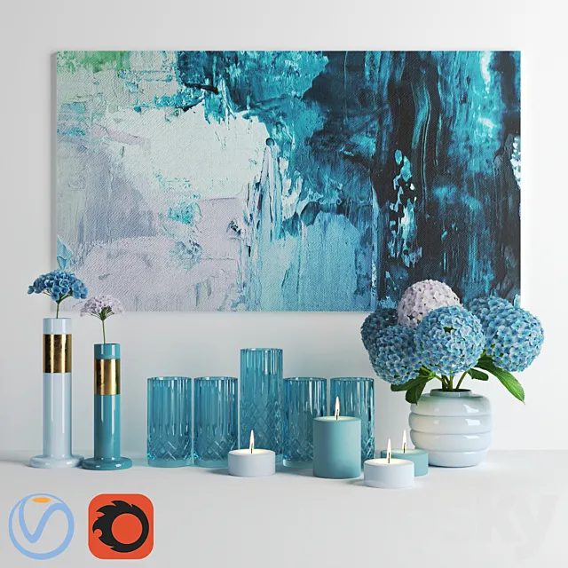 set1251 -cyan 3DModel