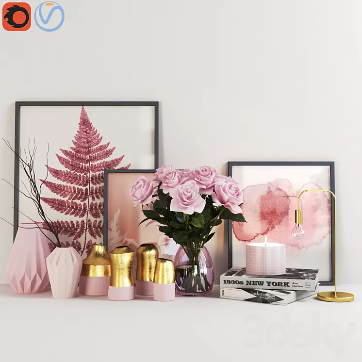 set233 -pink 3D Model set233 -pink 3D Model