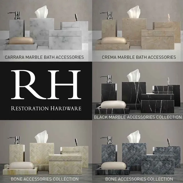Sets for bathrooms Restoration Hardware 3D Model