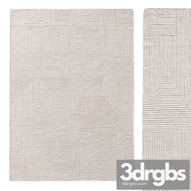 Settat Hand Knotted Wool Rug 3D Model Download