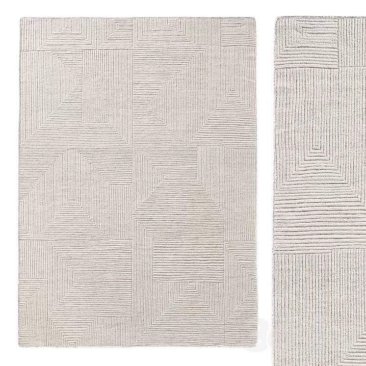 SETTAT HAND-KNOTTED WOOL RUG 3D Model Free Download