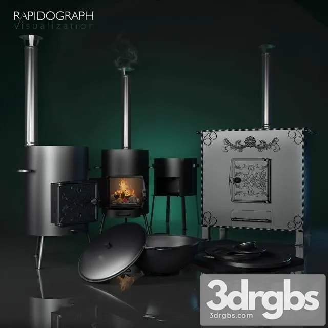 Several Furnaces 3D Model Download