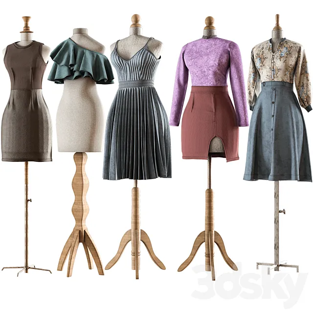 sewing mannequin with clothes PBR_low poly 4k 3D Model sewing mannequin with clothes PBR_low poly 4k 3D Model