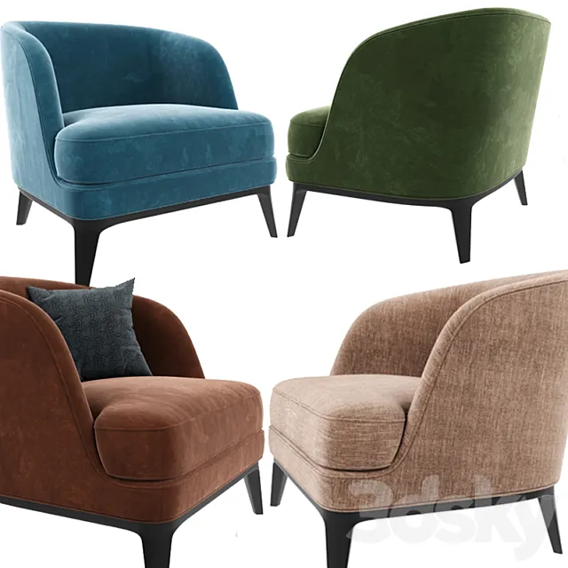 Seychelles Wood Trim Chair 3D Model Seychelles Wood Trim Chair 3D Model