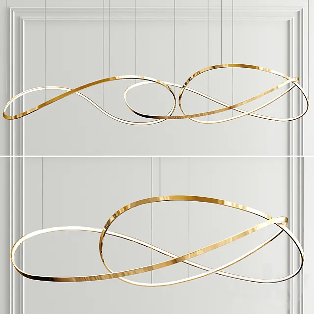 Shade ring chandelier 3D Model Shade ring chandelier 3D Model