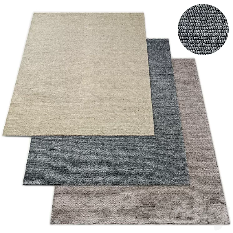 Shaded loop rug rh 3D Model
