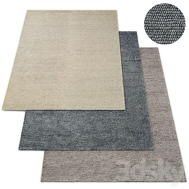 Shaded loop rug rh 3DModel Shaded loop rug rh 3DModel