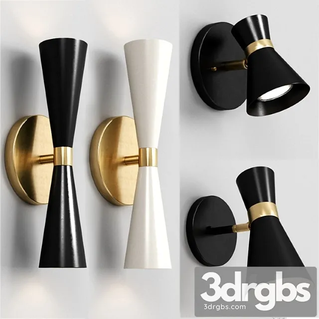 Shades Of Light Wall Sconce Set 3D Model Download