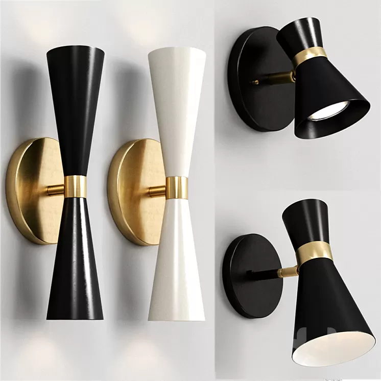 Shades of light WALL SCONCE SET 3D Model Shades of light WALL SCONCE SET 3D Model