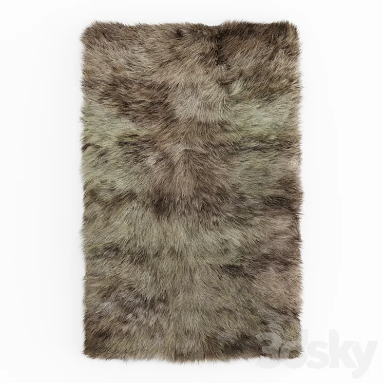 Shaggy Fur Camel Rug 3D Model Free Download