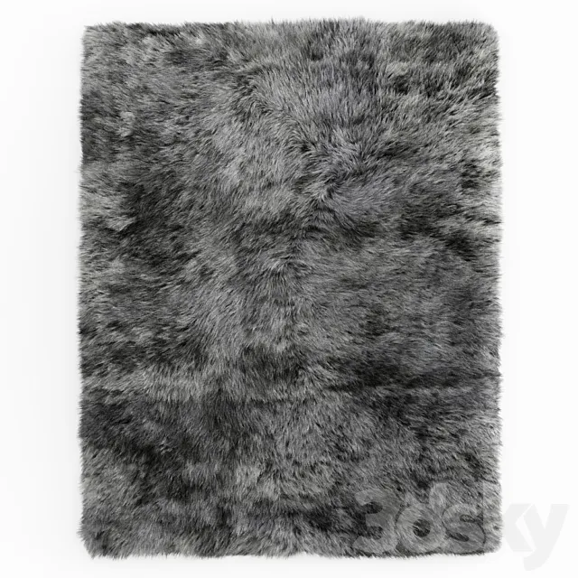 Shaggy Sheepskin Gray Rug 3DModel Shaggy Sheepskin Gray Rug 3DModel