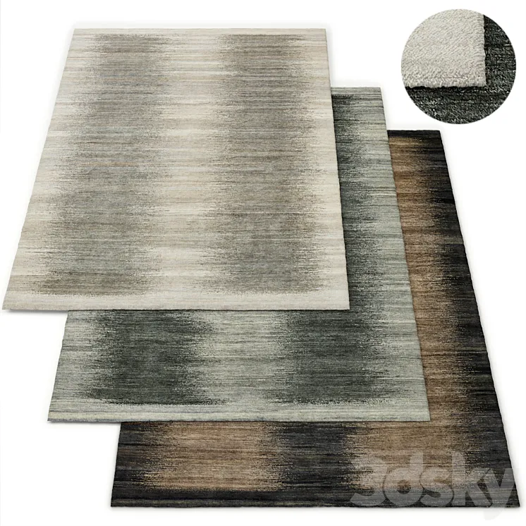 Shahi Hand-Knotted Wool Rug Restoration Hardware 3D Model Free Download