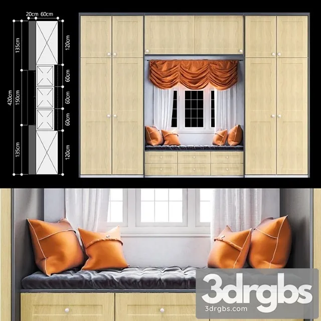 Shaker-beaded style wardrobe Shaker-beaded style wardrobe