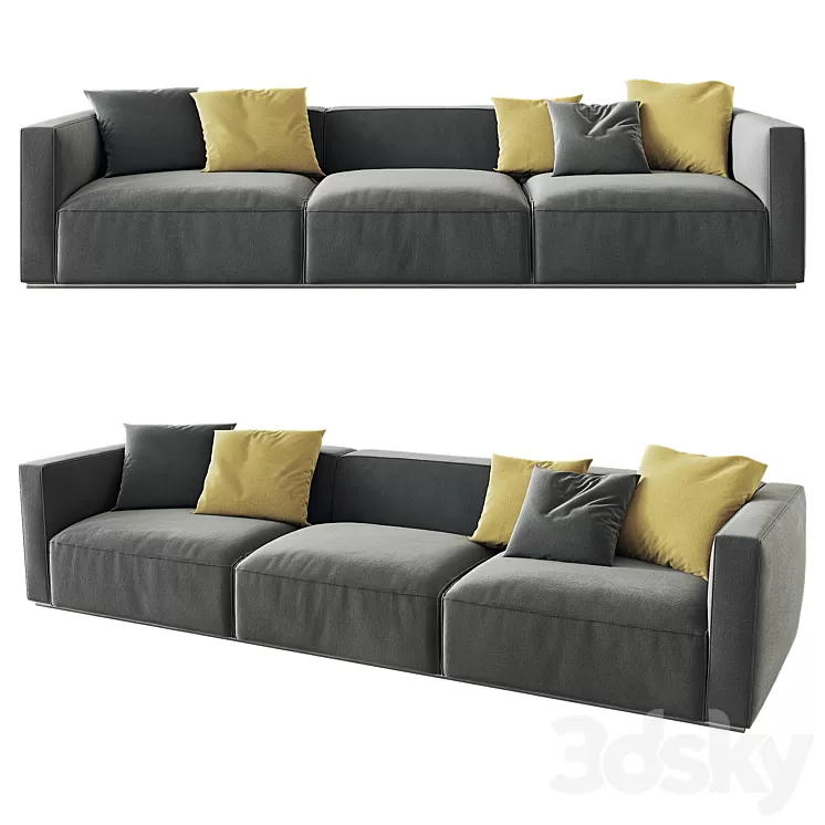 Shangai Sofa Poliform option 01 3D Model Shangai Sofa Poliform option 01 3D Model