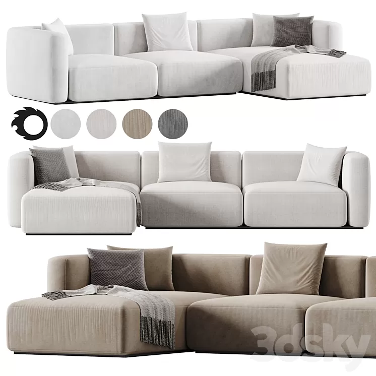Shanghai Sofa 1 By Poliform 3D Model Free Download
