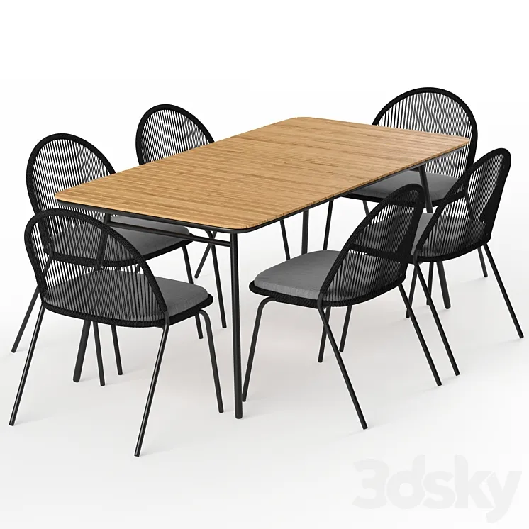 Shann Chair & Soumaya Table 3D Model Free Download