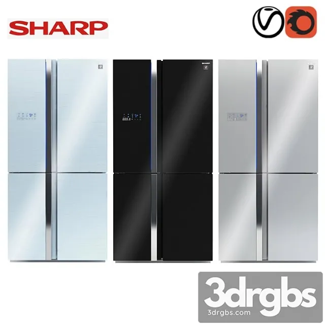 Sharp Refredgerator 2 3D Model Download