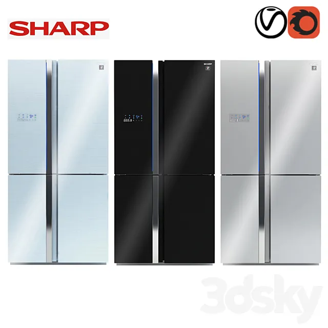 Sharp_Refredgerator 3DModel