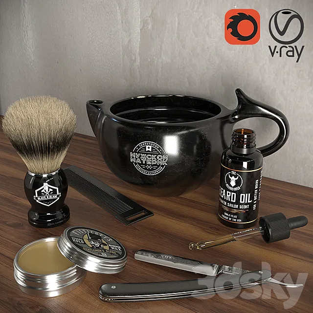 Shaving kit 3D Model