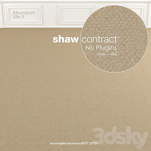 Shaw Carpet Abundant Life II No: 1 3DModel Shaw Carpet Abundant Life II No: 1 3DModel